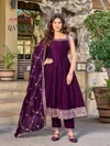 Qayamat By Aanchi Vichitra Silk  Embroidery Anarkali Suit
